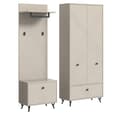 Miniatyrbilde 1 av 6: Notes garderobe oppstilling matt beige.