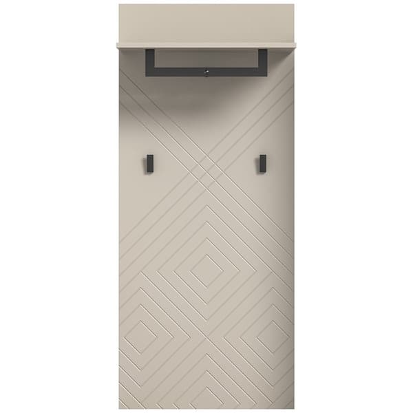 Notes knaggerekke 2 knagger 1 hylle matt beige.