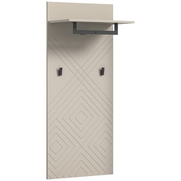Notes knaggerekke 2 knagger 1 hylle matt beige.