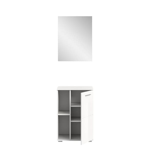 Prego garderobe oppstilling hvit høyglans.