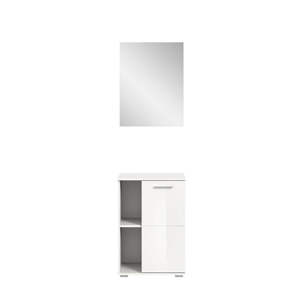 Prego garderobe oppstilling hvit høyglans.