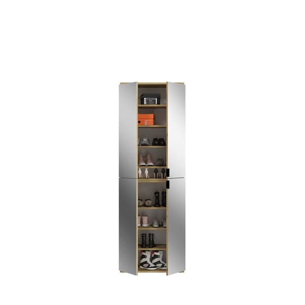 ProjektX garderobe oppstilling eik dekor, speil.