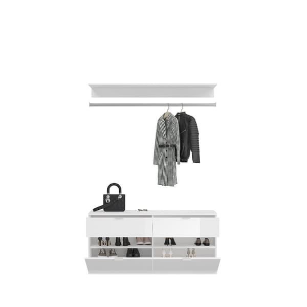 ProjektX garderobe oppstilling eik dekor, speil.