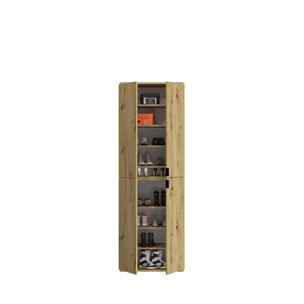 ProjektX garderobe oppstilling eik dekor, speil.