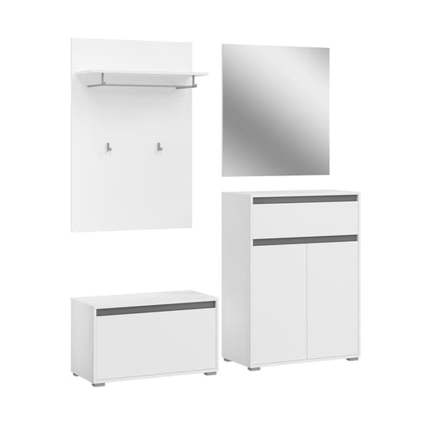 Torino garderobe oppstilling hvit.