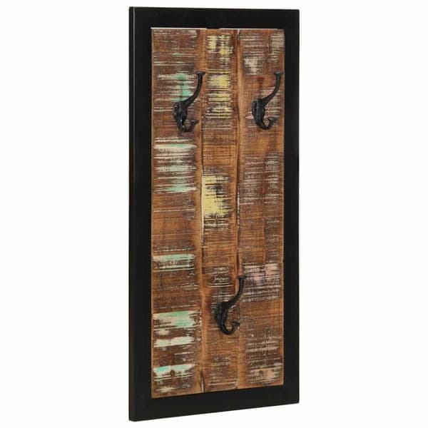 vidaXL Klädhängare flerfärgad 40x2x80 cm massivt trä återvunnet