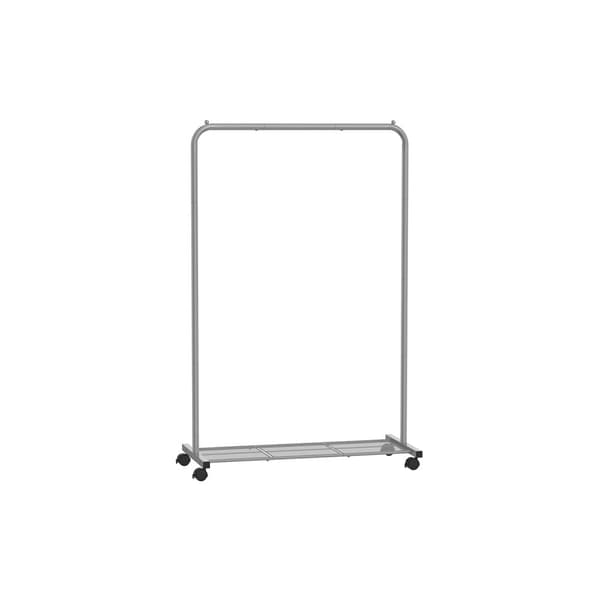 Vaatteteline 91 cm leveä pastellin vaaleanpunaisissa pyörillä