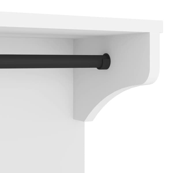 vidaXL væghængt knagerække SANDNES 87x30x42 cm massivt fyrretræ hvid