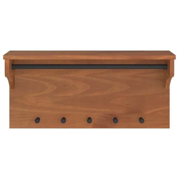 vidaXL Seinänaulakko SANDNES 87x30x42 cm täysi mänty