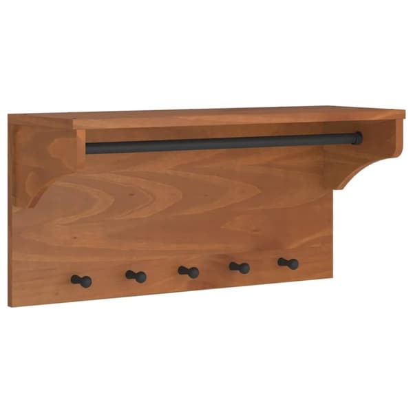vidaXL Seinänaulakko SANDNES 87x30x42 cm täysi mänty