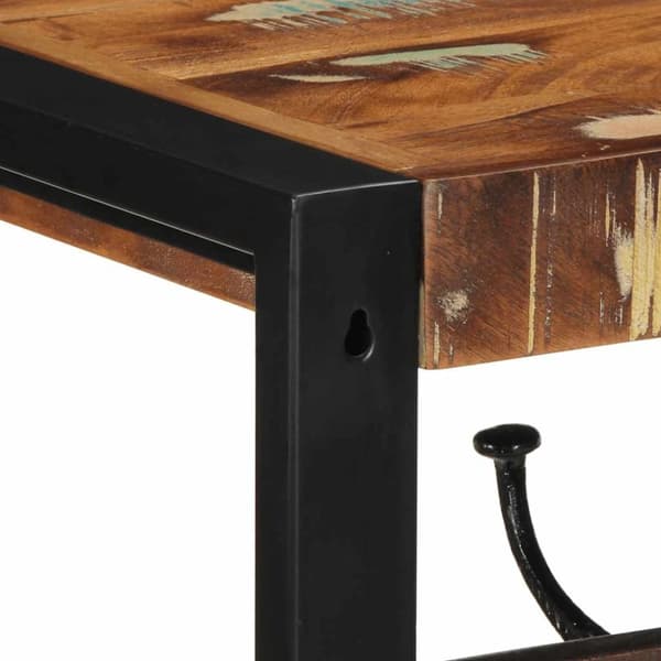 vidaXL knagerække 80x35x35 cm massivt genbrugstræ flerfarvet