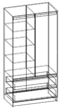 Miniatyrbillede 6 af 7: SKADE S90 2D 2SZ CLP PK SONOMA / HVID
