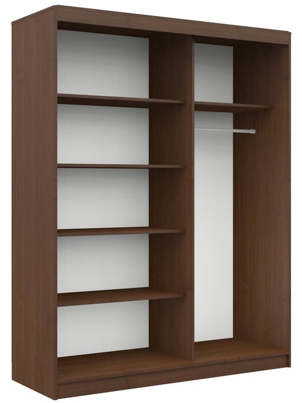 SKJUTDÖRRSSKÅP 150cm CLP WENGE / VIT