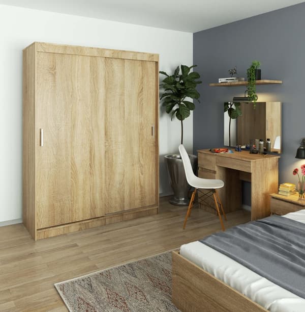 SKJUTDÖRRSCABINET 150 cm CLP MONO DÄRM SONOMA