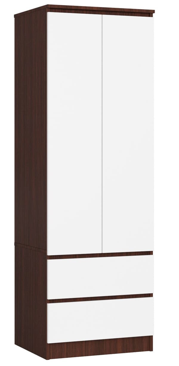 SÄNG STAR S 60 cm 2 DÖRRAR 2 LÅDOR WENGE / VIT