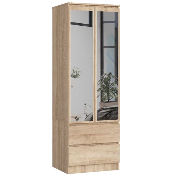 SZAFA STAR S60 2D 2SZ PK DÅB SONOMA + SPEGLAR