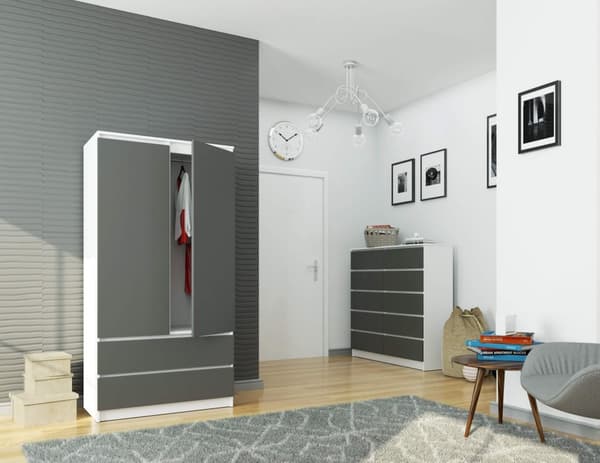 SKAB S90 2D 2SZ CLP PK HVID / GRÅ
