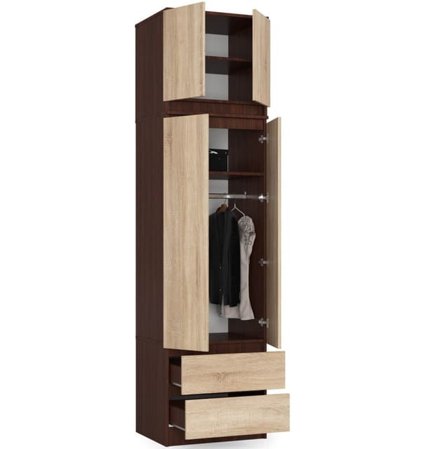 SKAB MED OVERSKAB S60 2D 2SZ CLP WENGE / SONOMA