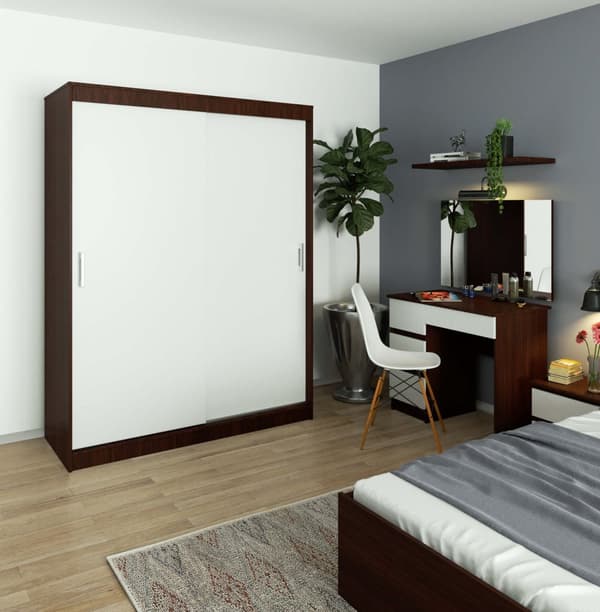 LIUKUOVIKAAPPI 150 cm CLP MONO WENGE/VALKOINEN