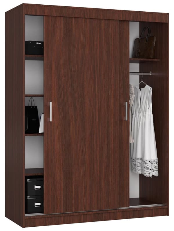 SKABE MED SKYDEDØRER 150 cm CLP MONO WENGE