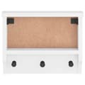 Miniatyrbilde 6 av 11: vidaXL Veggmontert knaggrekke SANDNES hvit 45x12x35 cm heltre furu