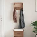 Miniatyrbilde 5 av 11: vidaXL Veggmontert knaggrekke SANDNES 45x12x35 cm heltre furu
