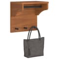 Miniatyrbilde 2 av 11: vidaXL Veggmontert knaggrekke SANDNES 43x30x42 cm heltre furu
