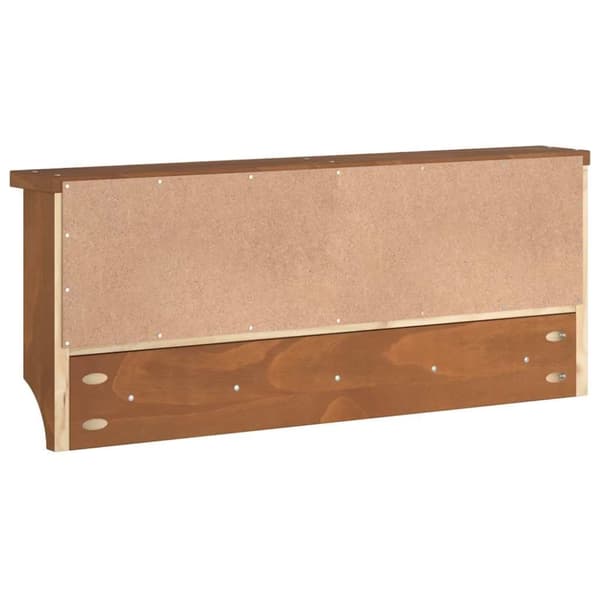 vidaXL Veggmontert knaggrekke SANDNES 87x12x35 cm heltre furu