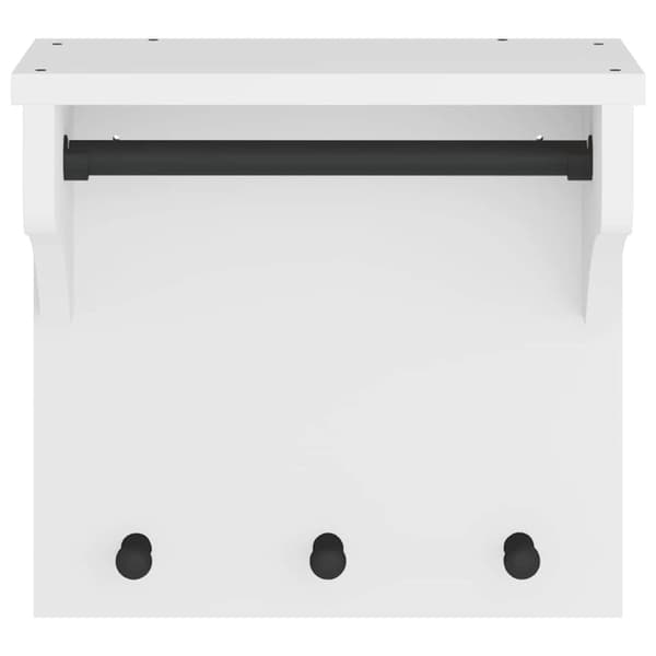 vidaXL Veggmontert knaggrekke SANDNES hvit 43x30x42 cm heltre furu