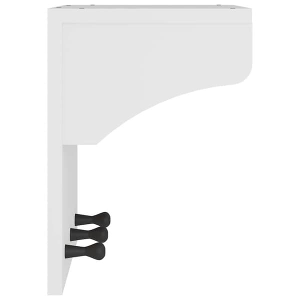 vidaXL Veggmontert knaggrekke SANDNES hvit 43x30x42 cm heltre furu