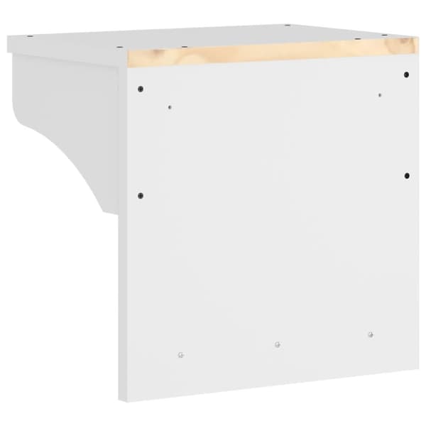 vidaXL Veggmontert knaggrekke SANDNES hvit 43x30x42 cm heltre furu