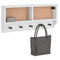 Pikkukuva 2 / 11: vidaXL Seinänaulakko SANDNES valkoinen 87x12x35 cm täysi mänty