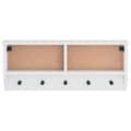 Miniatyrbilde 6 av 11: vidaXL Veggmontert knaggrekke SANDNES hvit 87x12x35 cm heltre furu