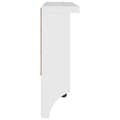 Miniatyrbilde 7 av 11: vidaXL Veggmontert knaggrekke SANDNES hvit 87x12x35 cm heltre furu