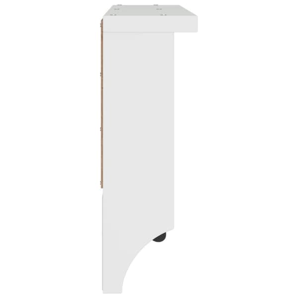 vidaXL Veggmontert knaggrekke SANDNES hvit 87x12x35 cm heltre furu