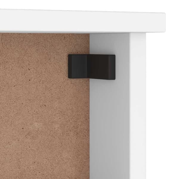 vidaXL Veggmontert knaggrekke SANDNES hvit 87x12x35 cm heltre furu