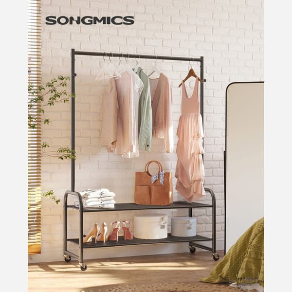 Klädställning, SONGMICS, 115x45x168,5 cm, Svart.