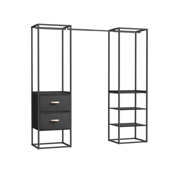 Tøjstativ, SONGMICS, 40 x (150-180) x 180 cm, Ebenholtssort.