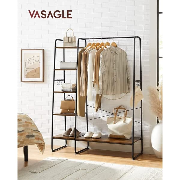 Klädhängare, VASAGLE, 45x120 cm, Vintage Brun-Svart
