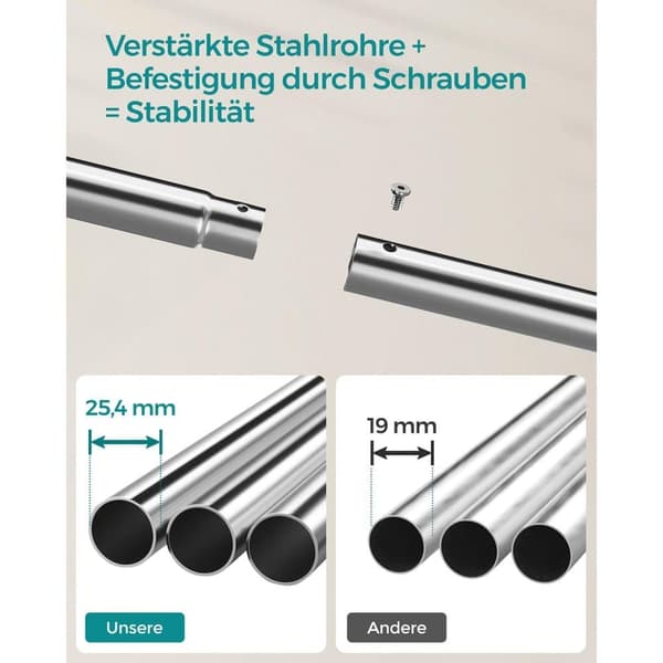 Tøjstativ, SONGMICS HSR107B01, 103.5 cm, Sort