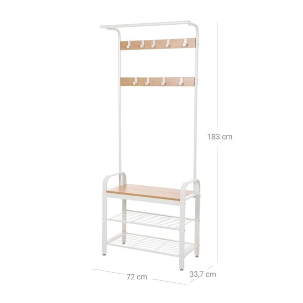 Frakkestativ, VASAGLE, 72x33.7 cm, Creme