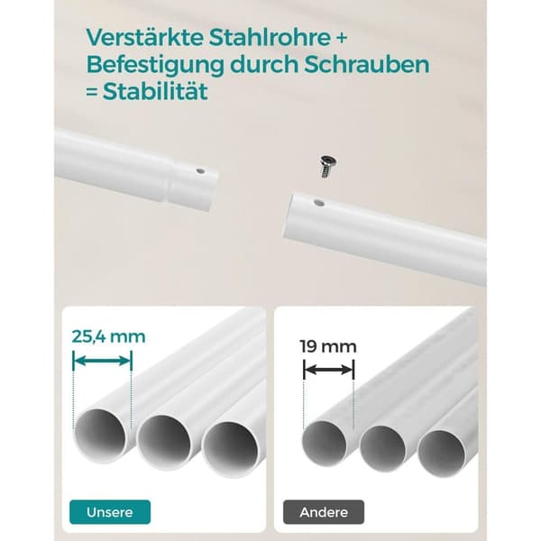 Garderobsställ, SONGMICS HSR107B01, 103.5 cm, Svart