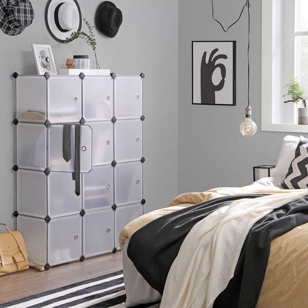 Reolsystem, SONGMICS, 93x31x123 cm, Hvid