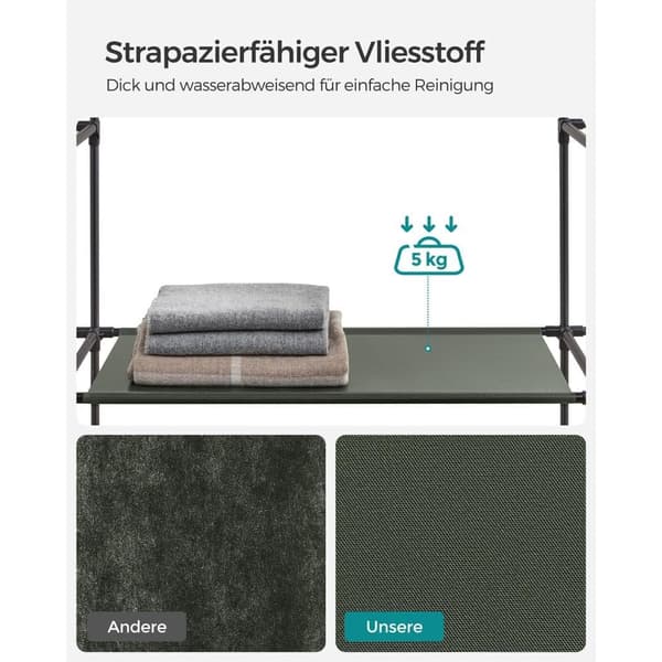 Kläder Skåp, XXL Vikbar Skåp, 175x150 cm, Grön