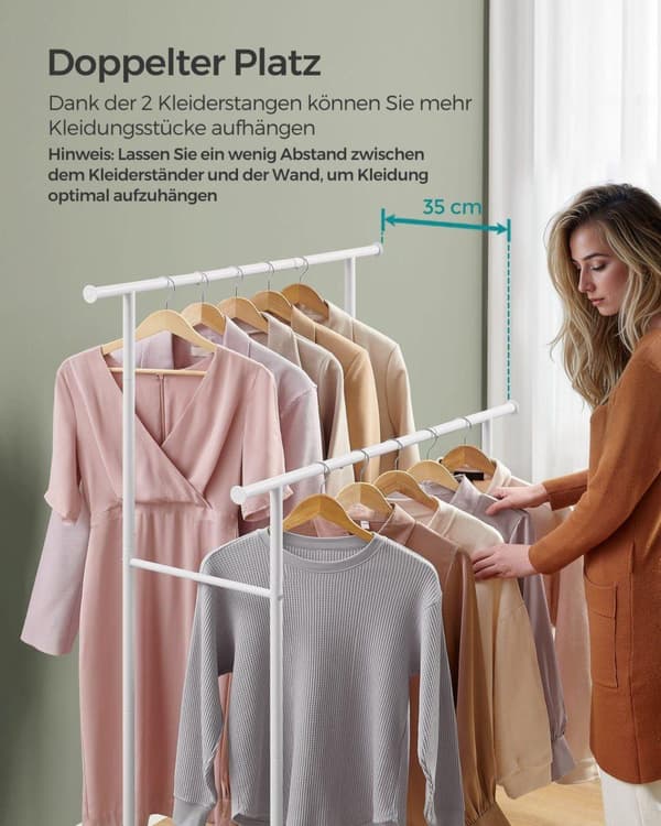 Vaateripustin, SONGMICS, 98x156 cm, Beige