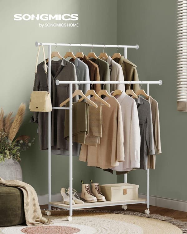 Vaateripustin, SONGMICS, 98x156 cm, Beige