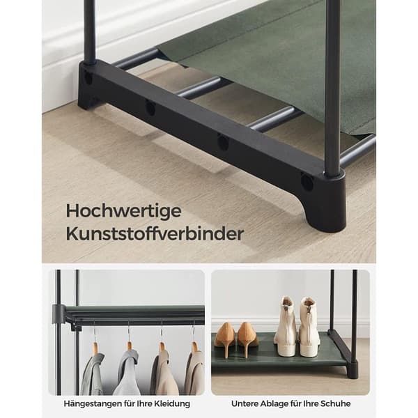 Tøj skab, SONGMICS, 140x43x174 cm, Grøn