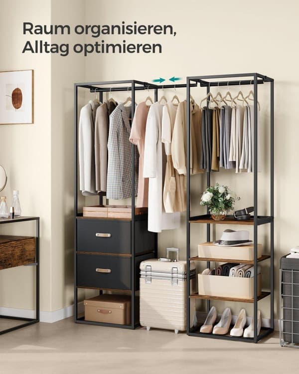 Vaateripustin, SONGMICS, Vintage-ruskea