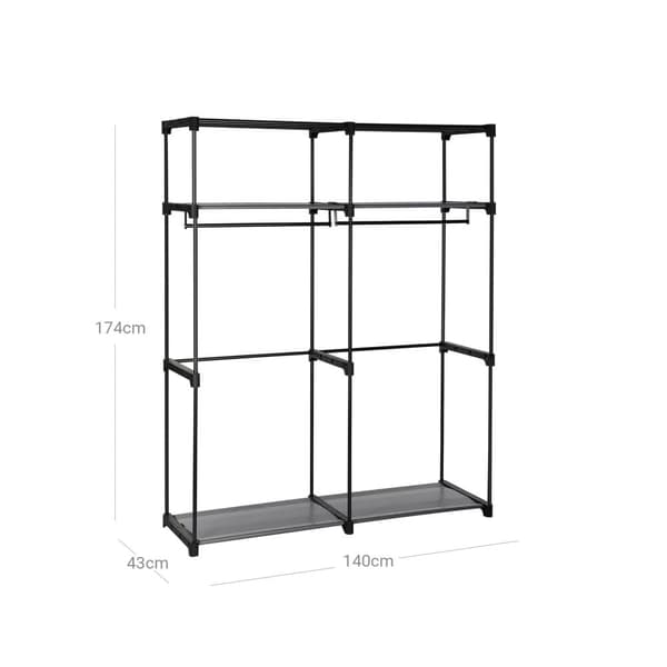 Tøj skab, SONGMICS RYG02GY, 140x43x174 cm, Grå