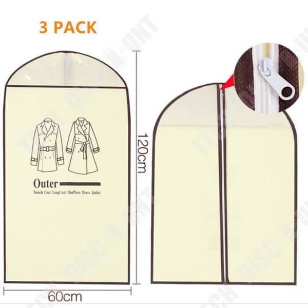 TD® set med 6 klädesplagg för sportdräkter Non-woven skyddsöverdrag för kläder/dräkter Kemtvätt